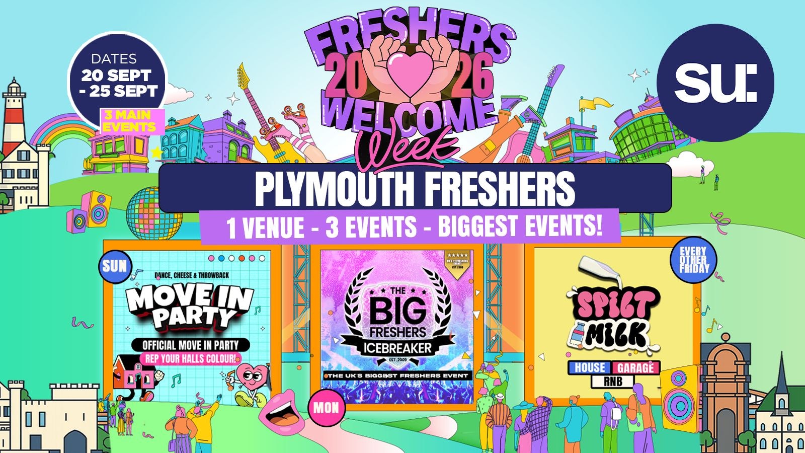 Plymouth’s OFFICIAL Freshers Welcome Week 2026 🎓 – UK Largest Freshers Events – Sold out 10 years Running 🏆