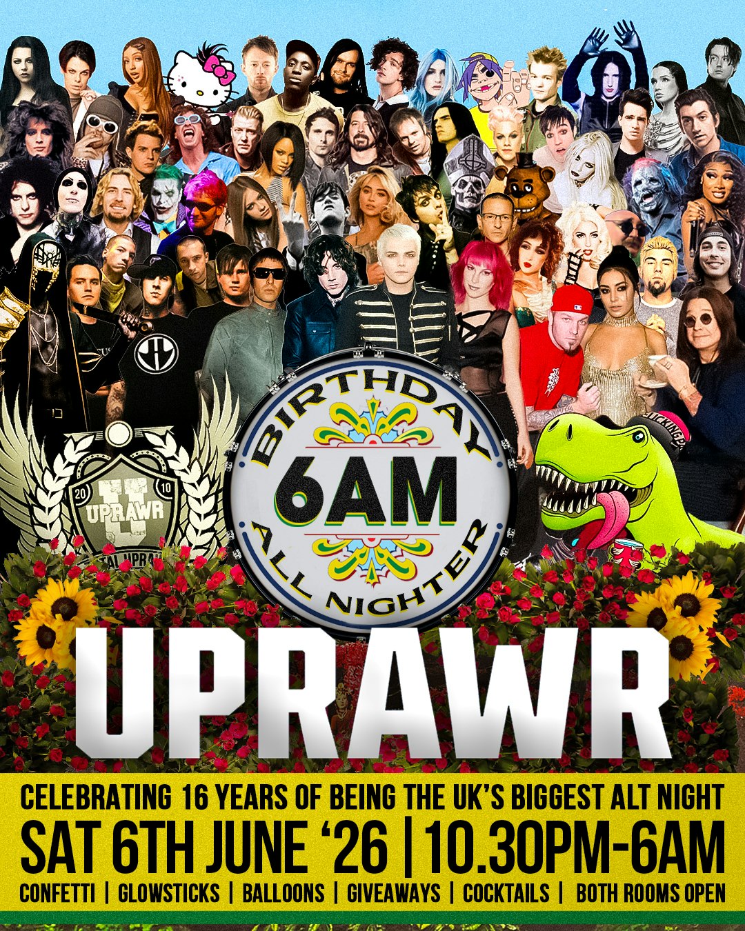 UPRAWR All Nighter: Open tiil 6AM Celebrating Our 16th Birthday!