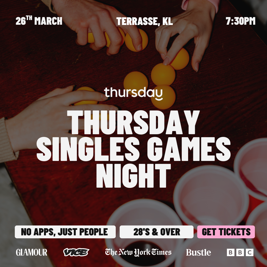 Thursday | Singles Matchbox Games Night (28+) | Terrasse, KL