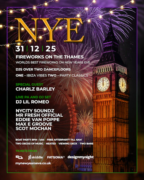 NYE Fireworks on the Thames - The worlds best Fireworks / flash sale