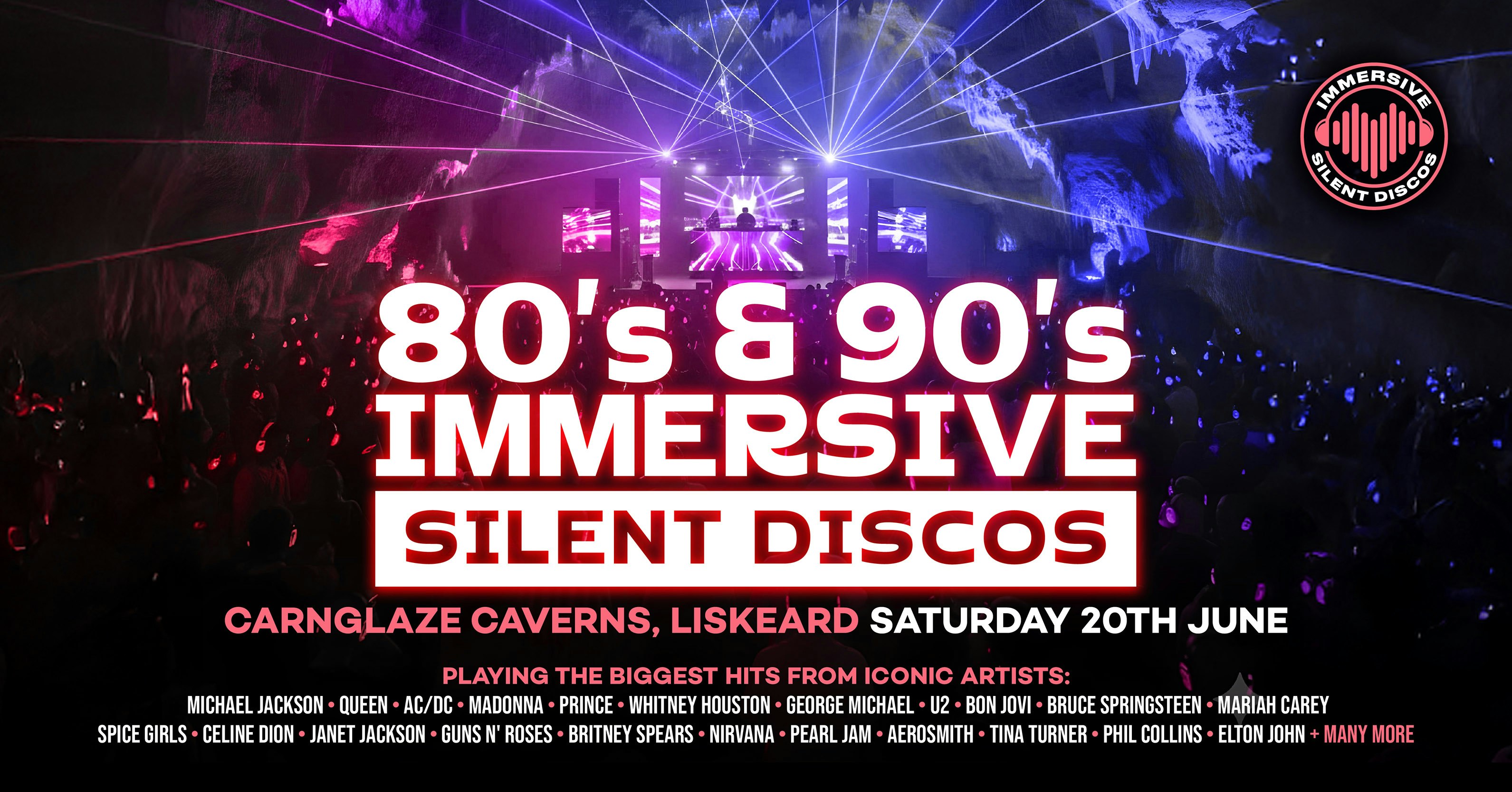 🎧 80s & 90s Silent Disco @ Carnglaze Caverns, Cornwall