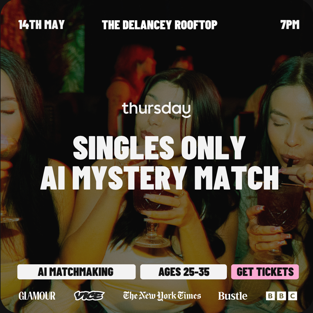 Thursday | The Delancey (AI Mystery Match) 25-35 | NYC