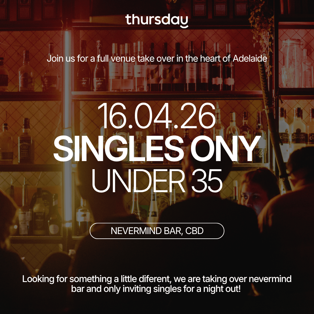 Thursday | Nevermind Bar Under 35s | Adelaide