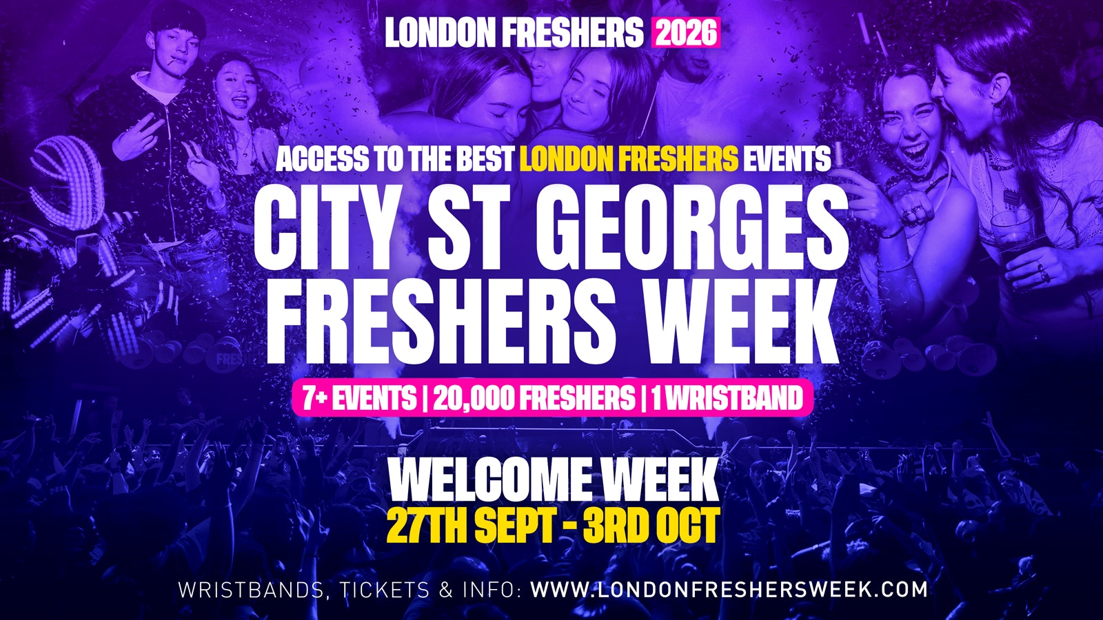 City St George’s University of London Freshers – London Freshers Week 2026