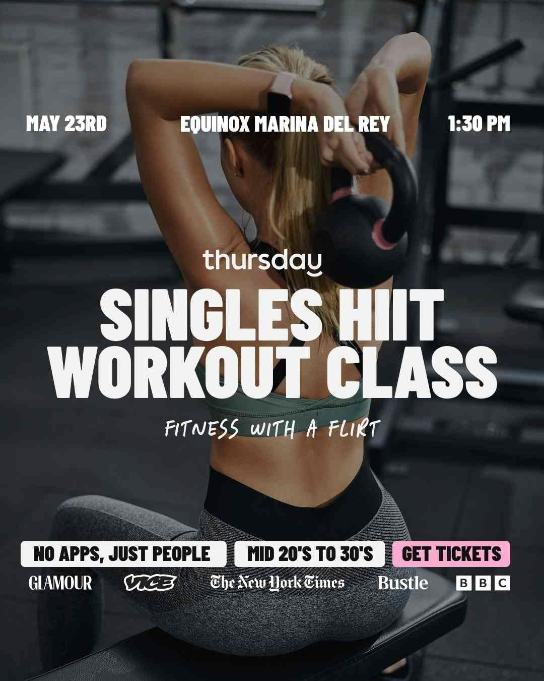 Saturday | Singles HIIT Workout Class | Los Angeles