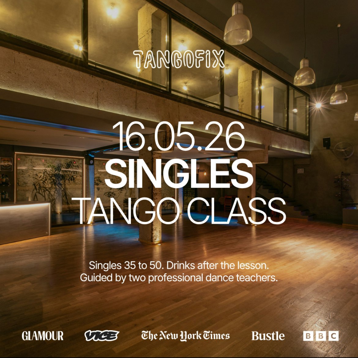 Saturday | Singles Tango Class | Athens | 35-50