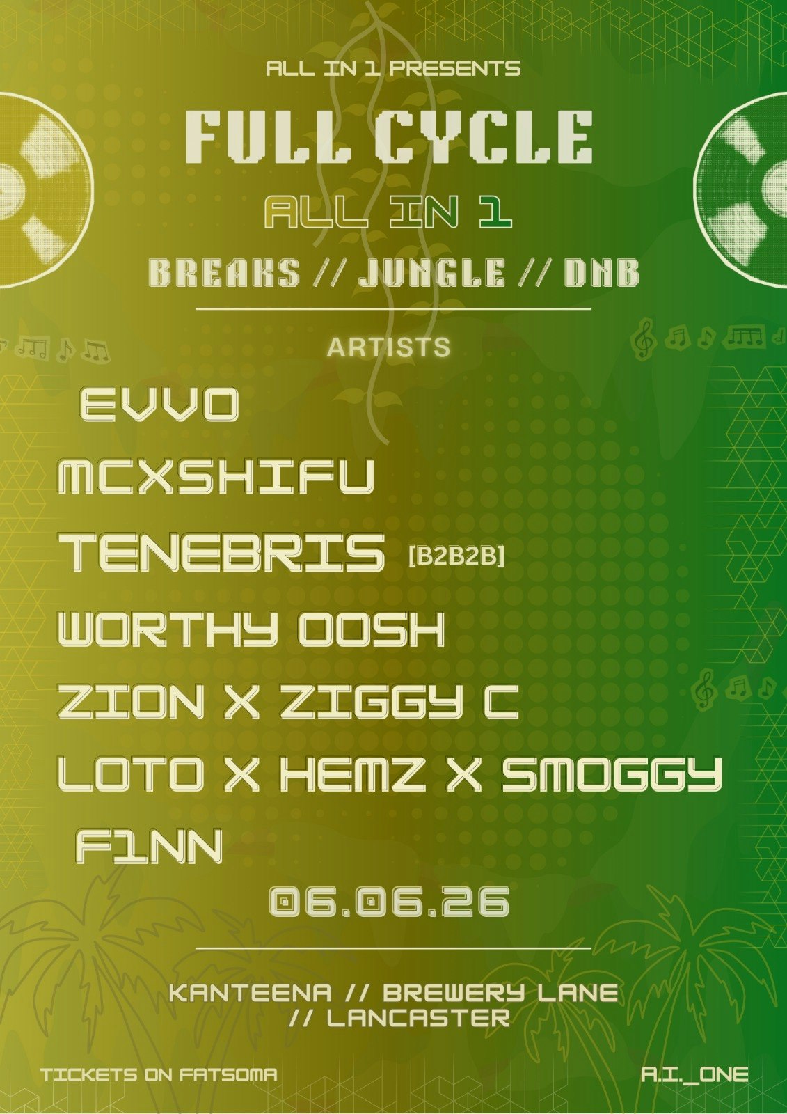 ALL IN 1’s – FULL CYCLE [Breaks, Jungle & DnB]