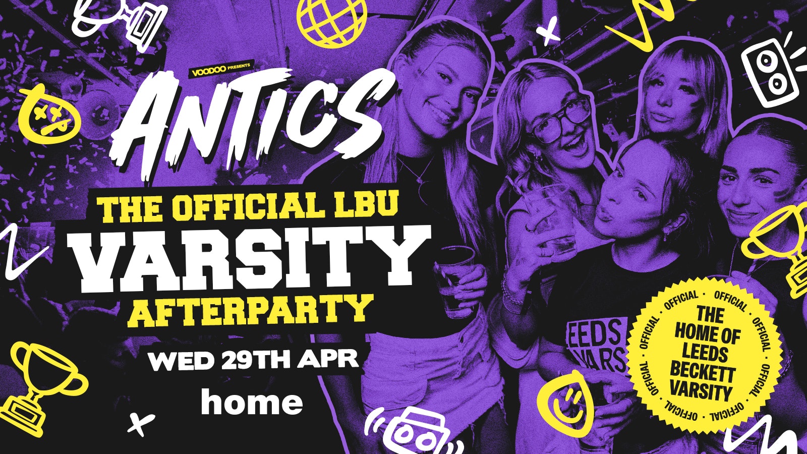 VARSITY Antics Wednesdays! @ HOME – Wednesday 29th April