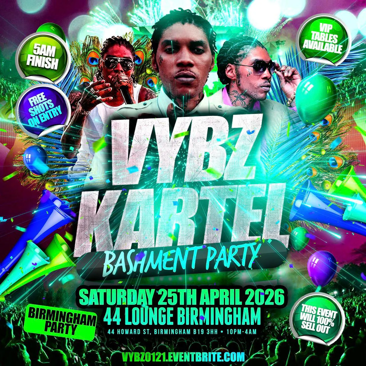 Vybz Kartel - Birmingham Bashment Party at 44loungebirmingham ...