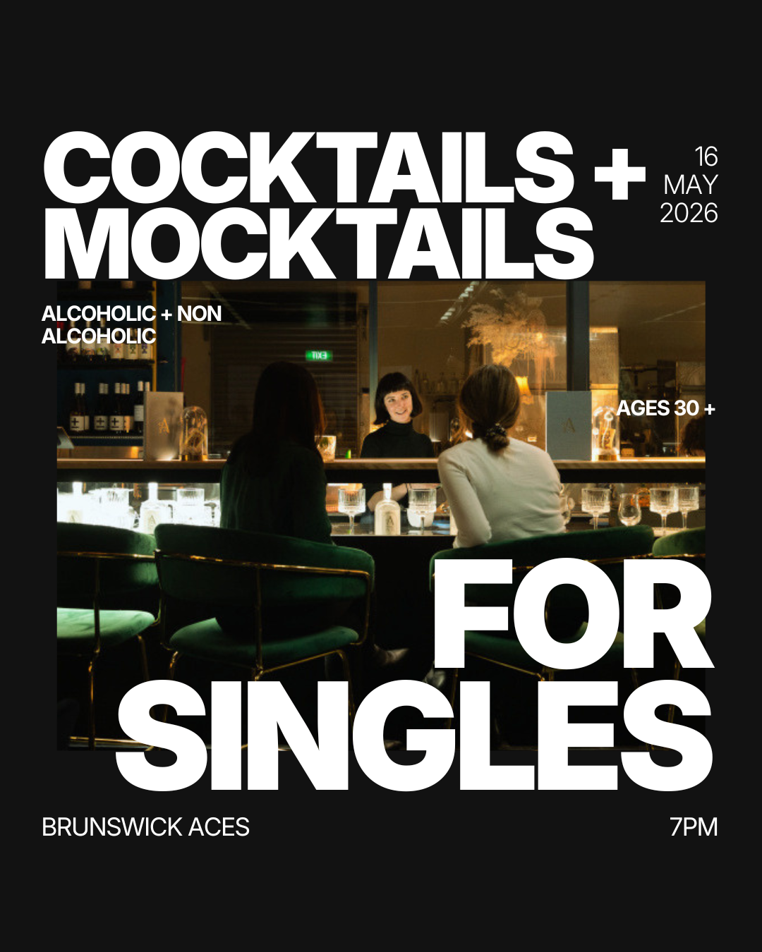 Thursday | Cocktails & Mocktails at Distillery Over 30s | Brunwick