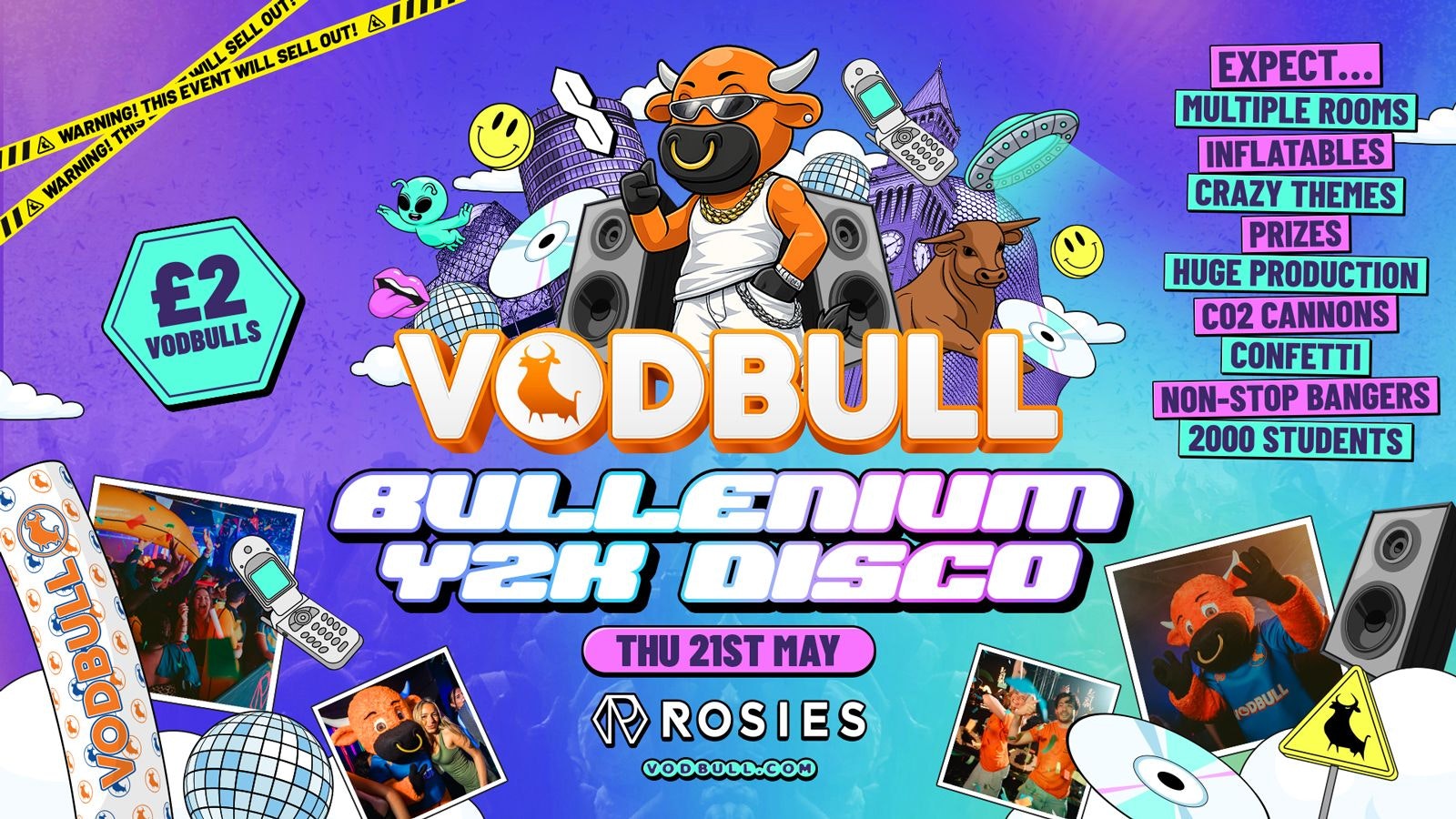 🧡 VODBULL BULLENIUM Y2K DISCO ⚠️[SELLING FAST!]⚠️ at ROSIES!! 21/05