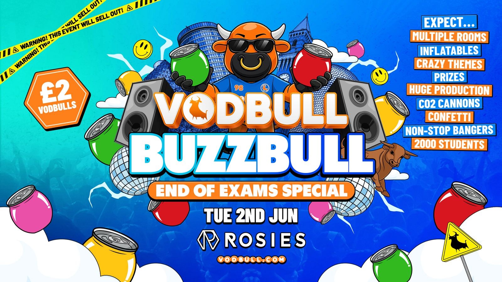 🧡 BUZZBULL TUESDAY by Vodbull END OF EXAMS SPECIAL ⚠️[ON SALE NOW!!]⚠️ at ROSIES!! 02/06