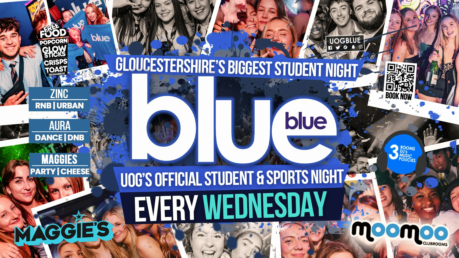 Blue & Blue Wednesdays | Gloucestershire’s Biggest Student Night! 🤯