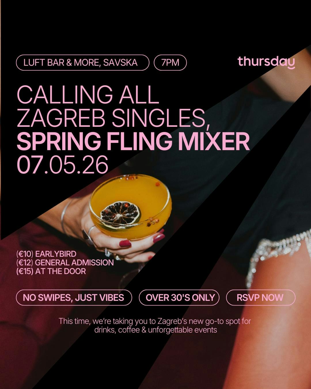 Thursday | Spring Fling Mixer at Luft bar & more | Zagreb