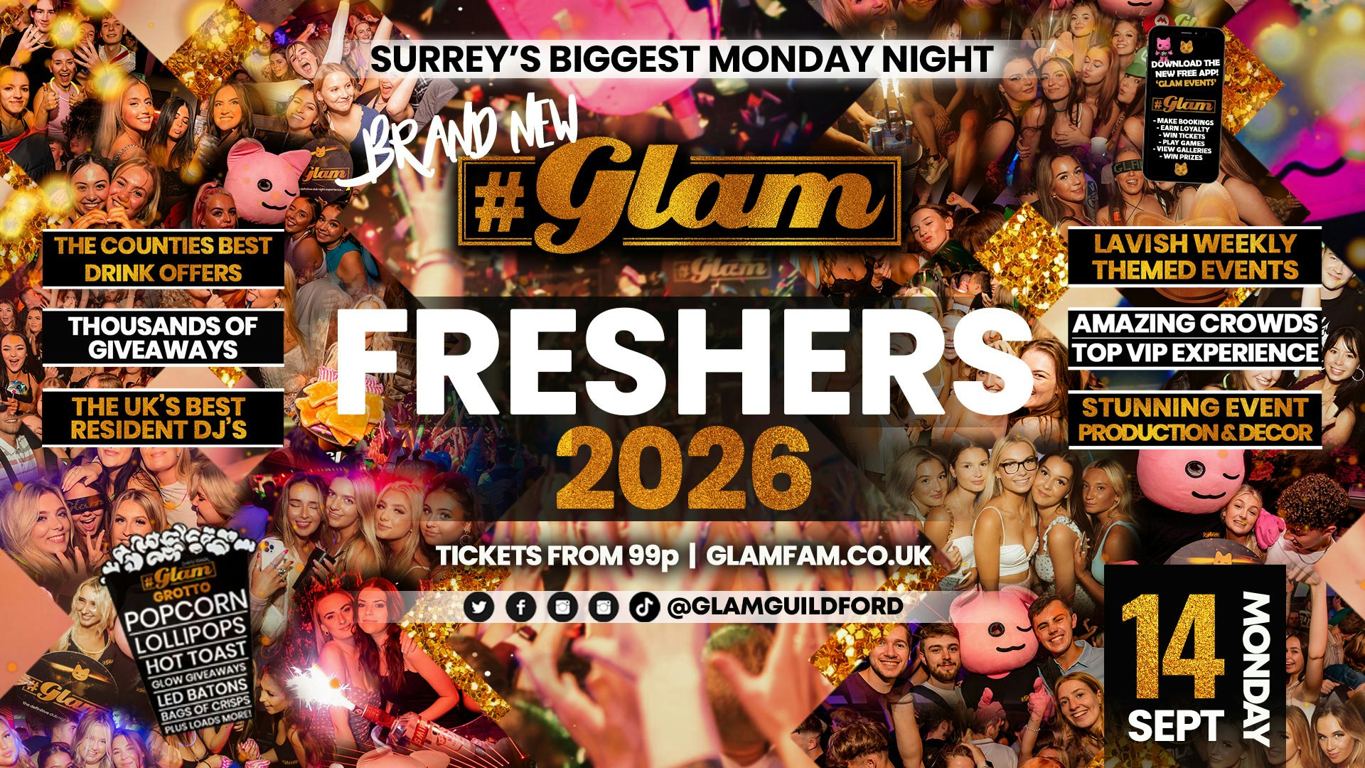 😻GLAM FRESHERS 2026!! 🤩🥳 Surrey’s Wildest Freshers Night! 🤩