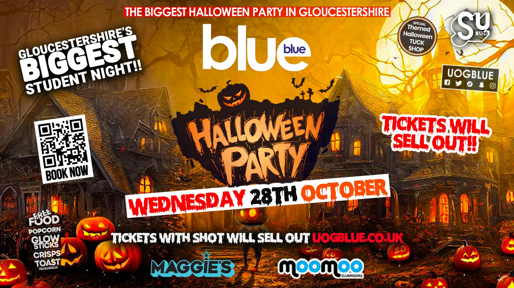 Blue & Blue  🧟🧛🏻‍♀️🐈‍⬛ HALLOWEEN!! 🎃🦇👻 GLOUCESTERSHIRE’S BIGGEST & OFFICIAL HALLOWEEN PARTY 2026 🧟⛓️😈