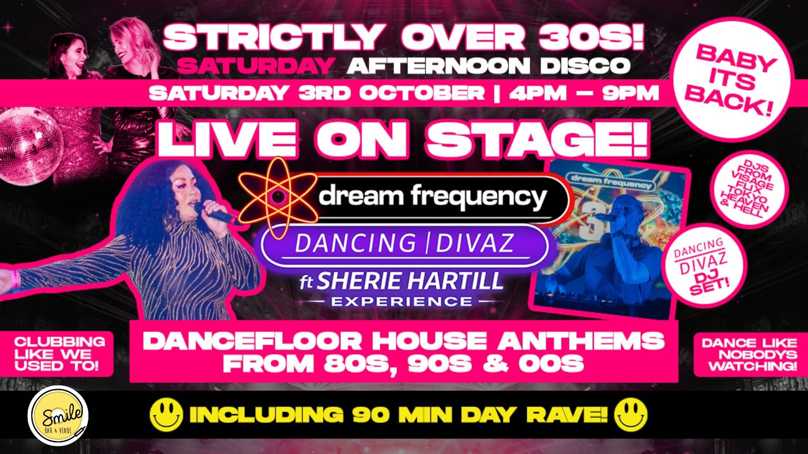 Over 30’s Saturday Afternoon Disco!