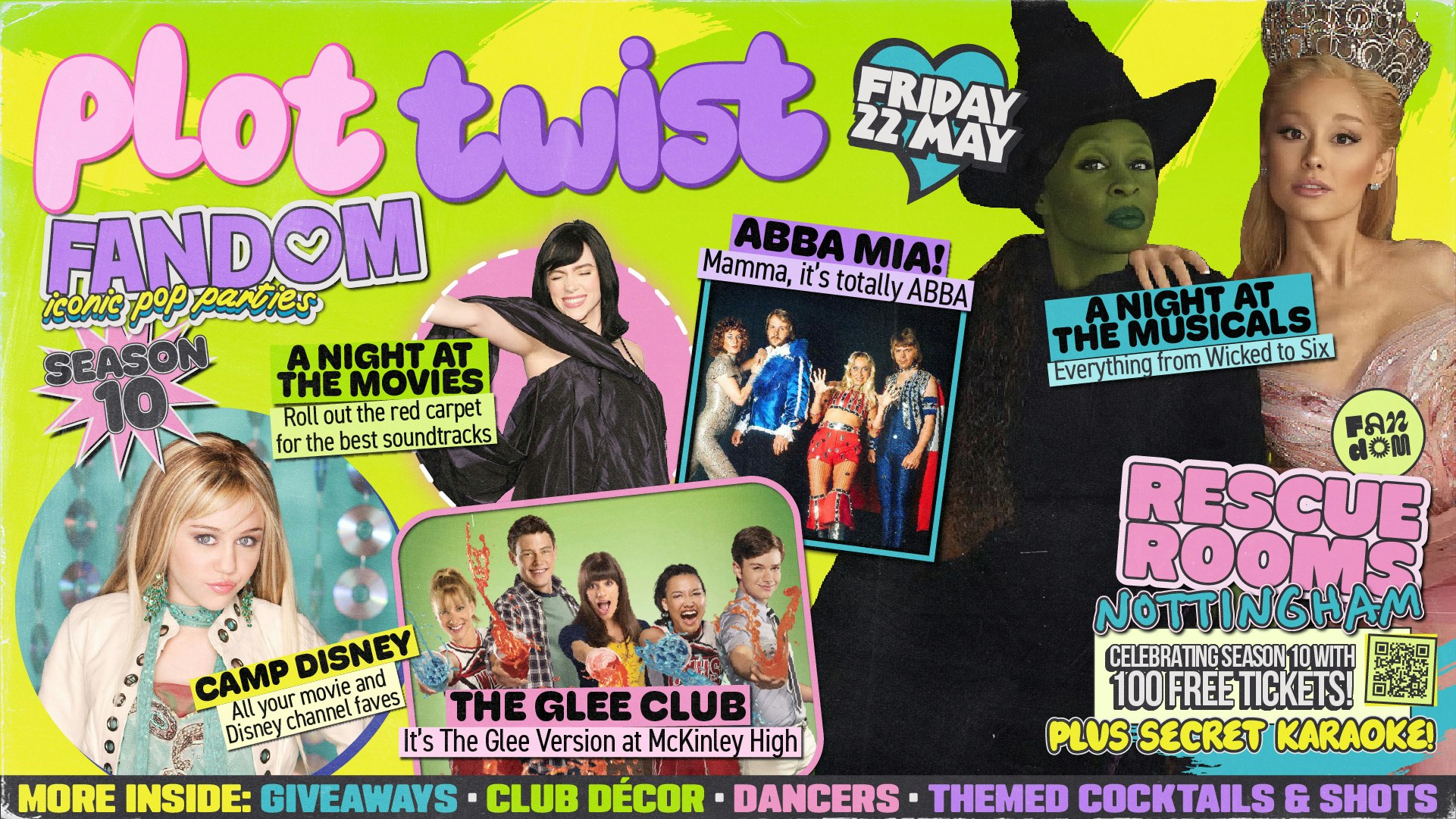 Fandom 🍿 Plot Twist ✨ A Night at the Musicals, The Glee Club, Camp Disney + more!