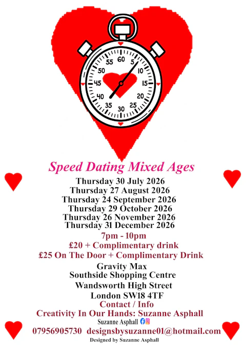 Speed Dating. Mixed Ages. Thursdays.