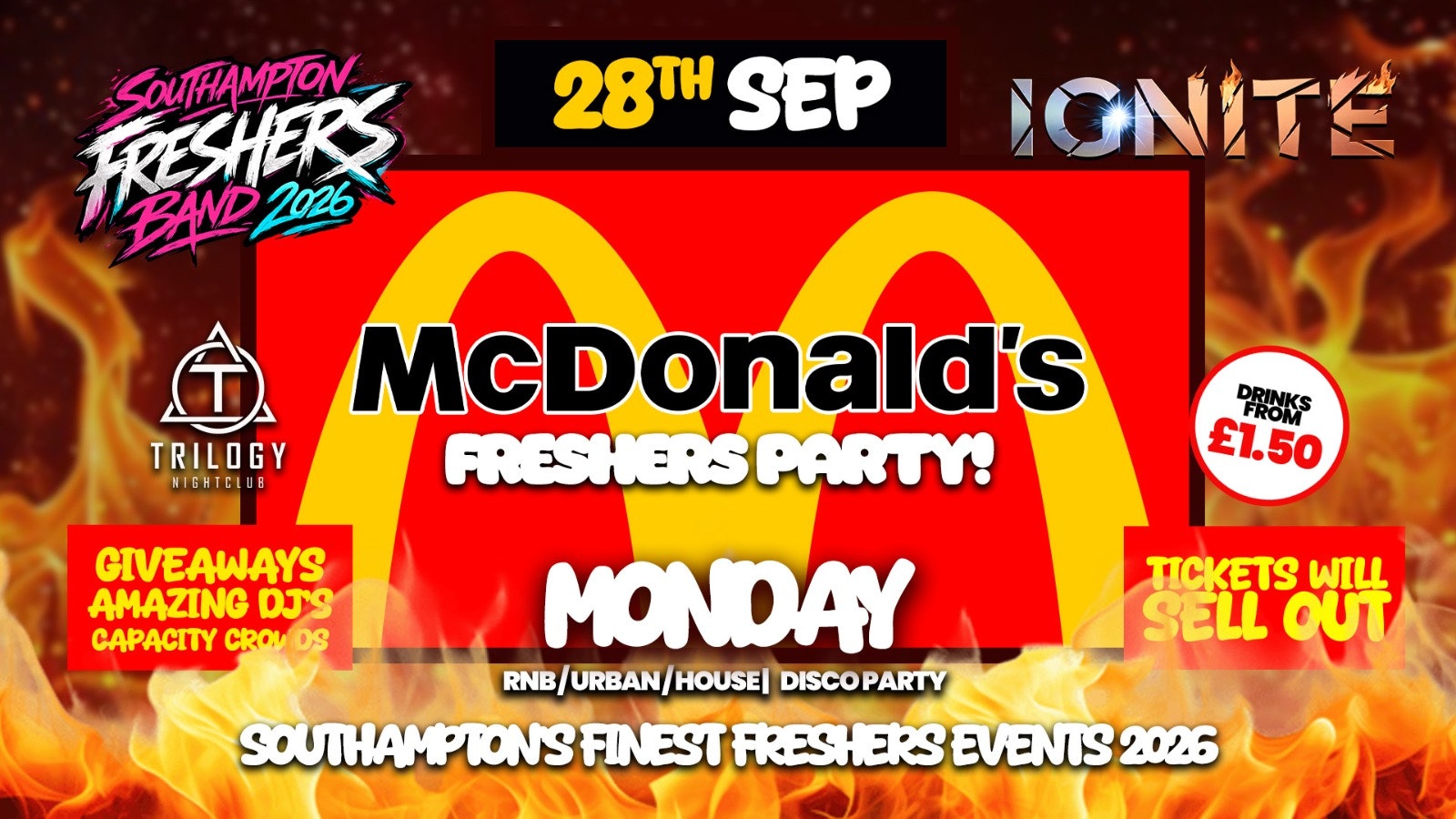 🔥 Ignite – Freshers Mcdonalds RAVE! 🍔🍟🧋