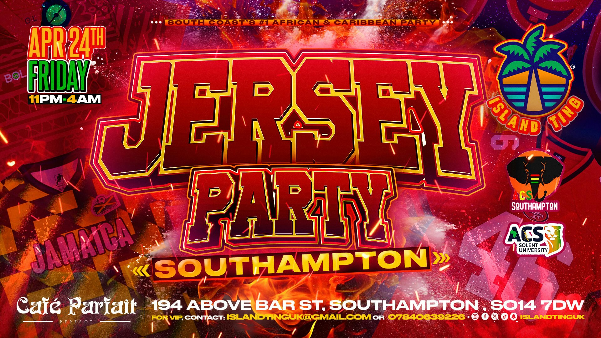 Jersey Party Southampton 🌴 (Island Ting) 🎽🏀⚽
