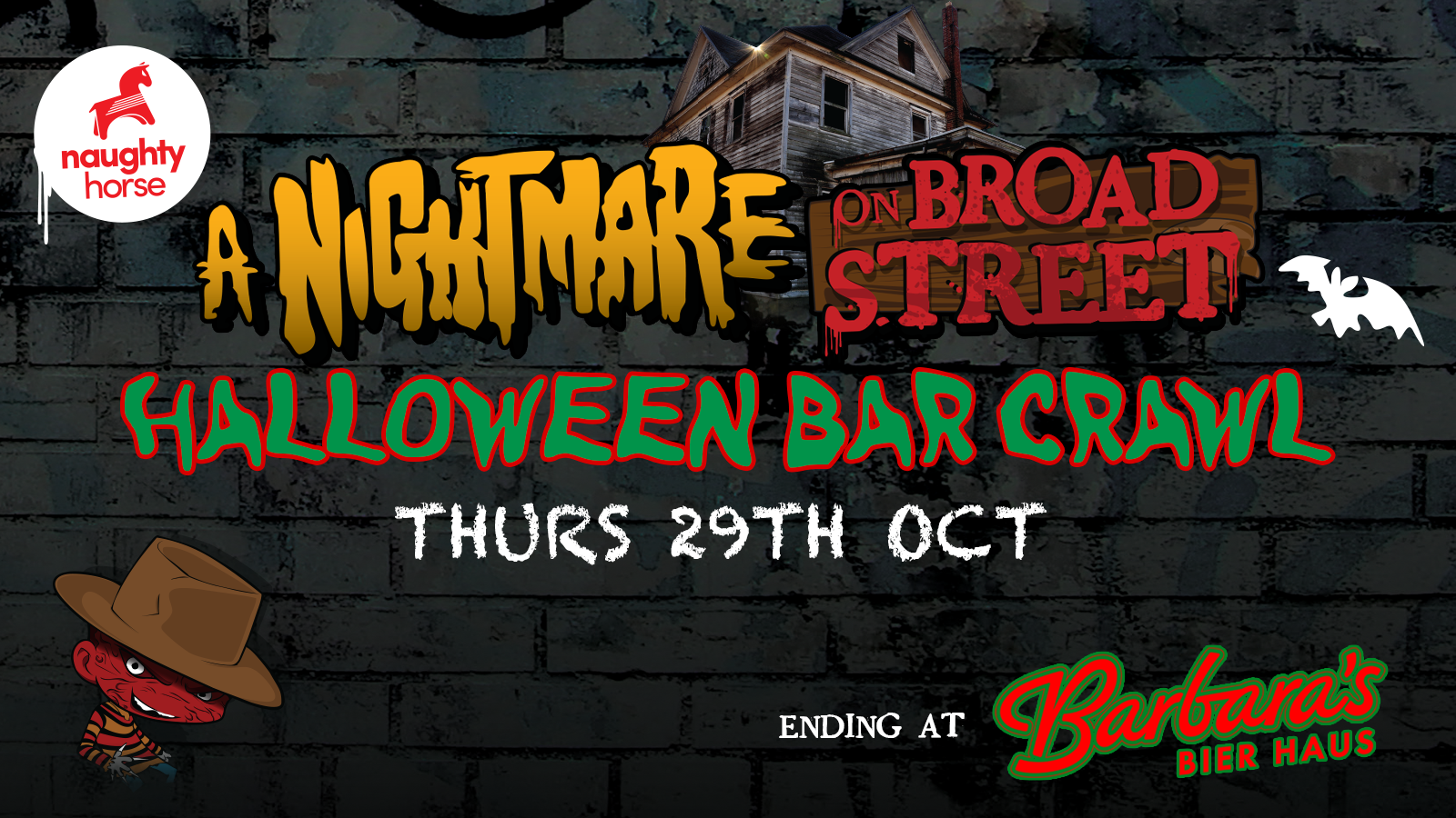 Nightmare On Broad Street: Halloween Bar Crawl 🪦