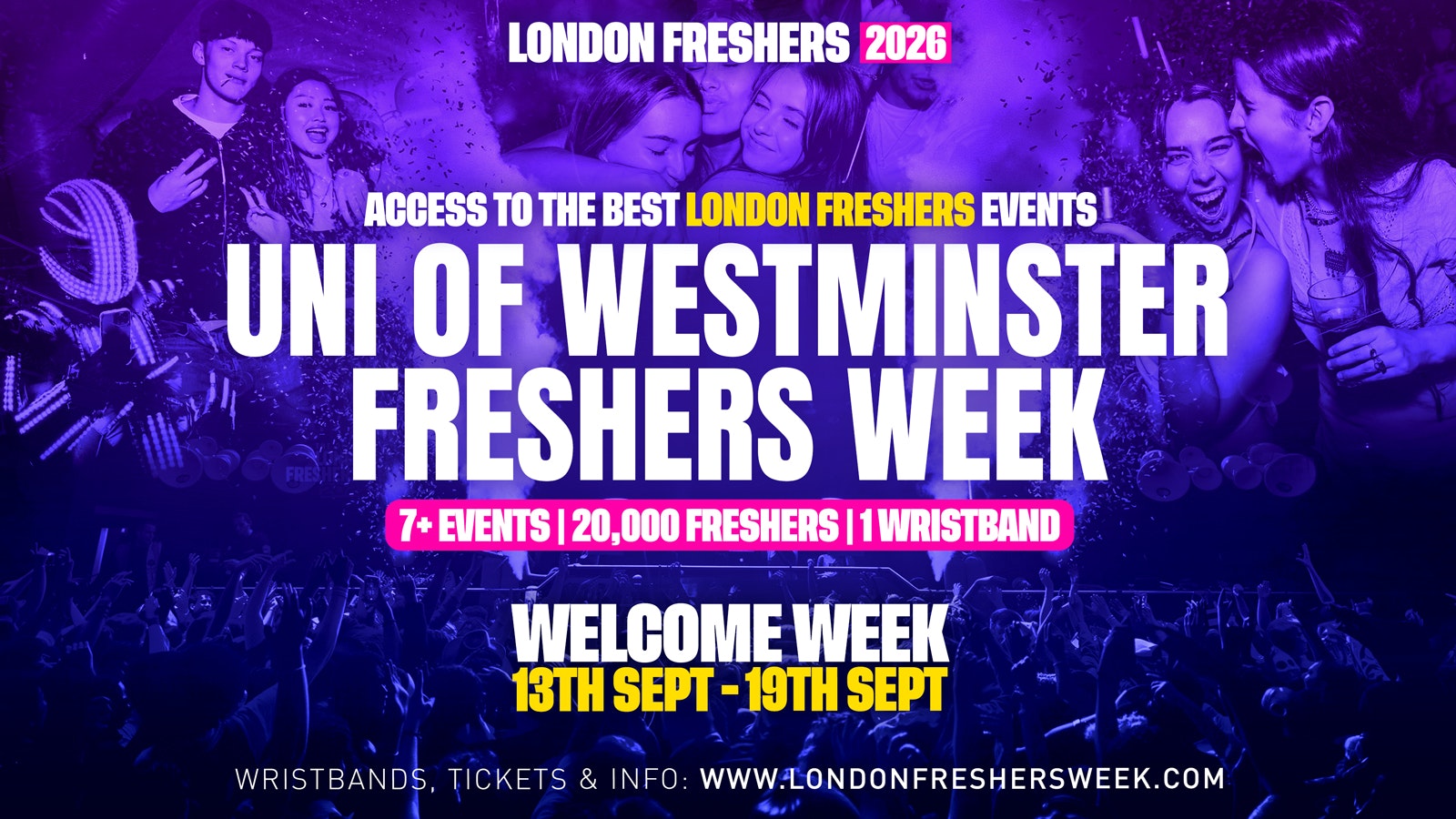 University of Westminster Freshers – London Freshers Week 2026