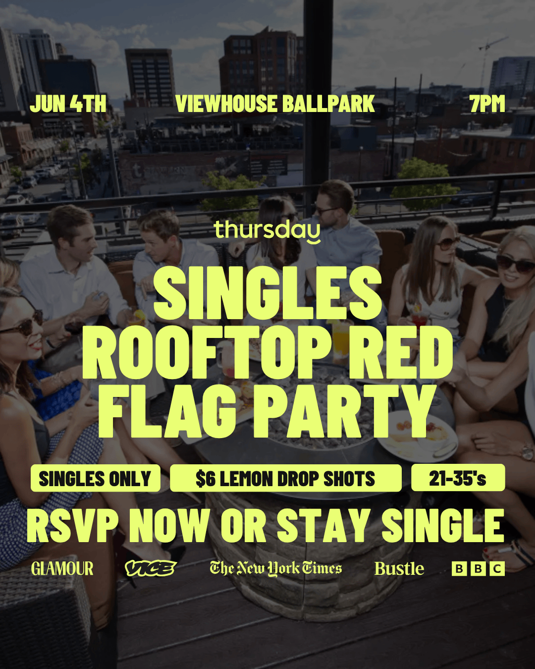 Thursday | Rooftop Red Flag Party (21-35) | Ballpark