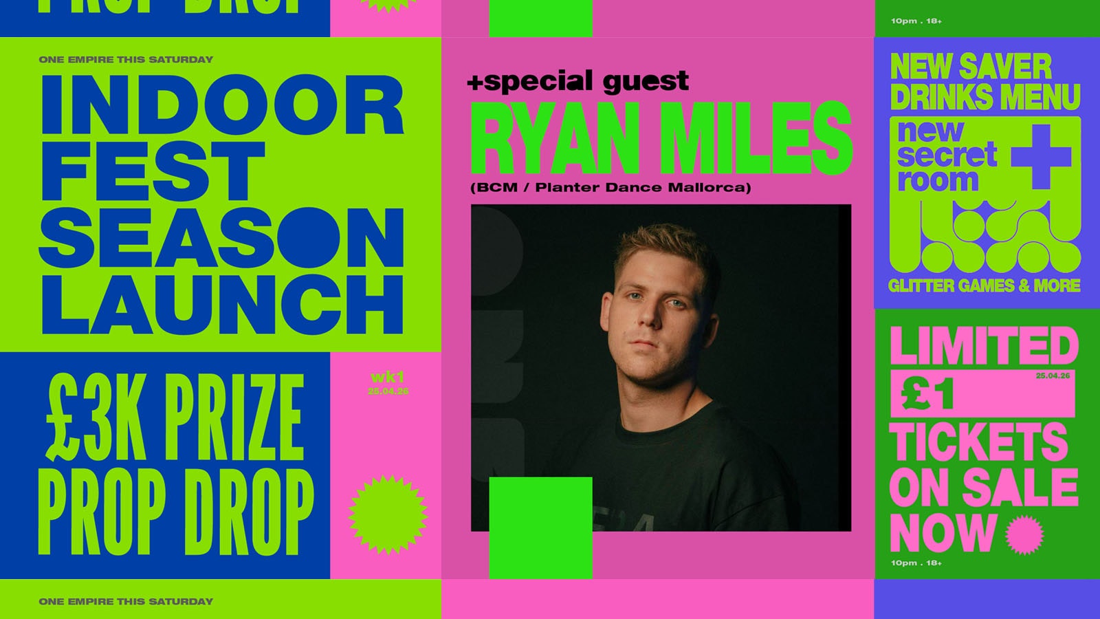 ONE EMPIRE pres. The 3K Prize Drop + Ryan Miles (BCM) + Secret Room + Games Lounge and more!
