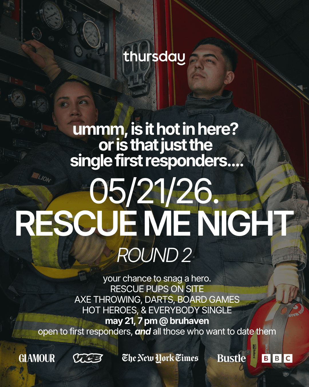 THURSDAY | RESCUE ME 🔥 FIRST RESPONDERS NIGHT | BRUHAVEN | Minneapolis