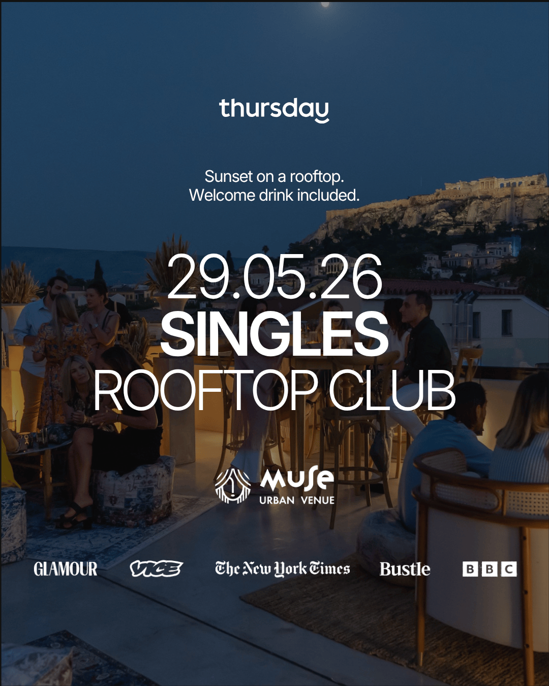 Friday | Singles Rooftop Club | 40+  | Athens