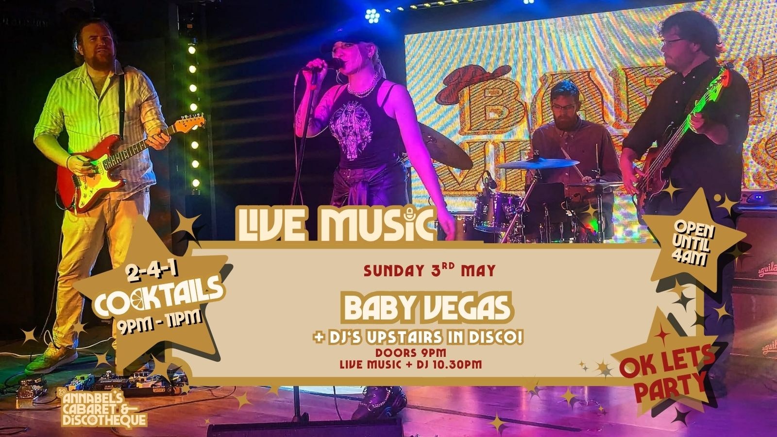 Live Music: BABY VEGAS // Annabel’s Cabaret & Discotheque