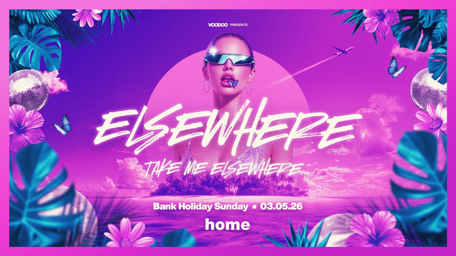 ELSEWHERE *£3.50 DBLS & £1 TICKETS* Bank Holiday Sunday 3rd May @ Home 🕶️