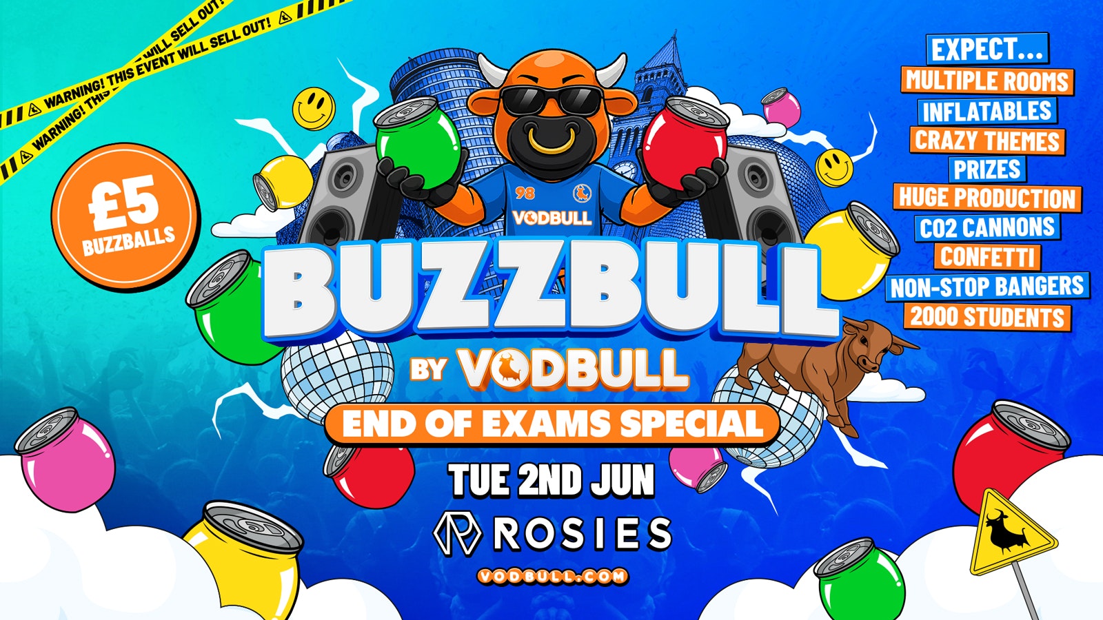 🧡 BUZZBULL TUESDAY by Vodbull END OF EXAMS SPECIAL ⚠️[ON SALE NOW!!]⚠️ at ROSIES!! 02/06