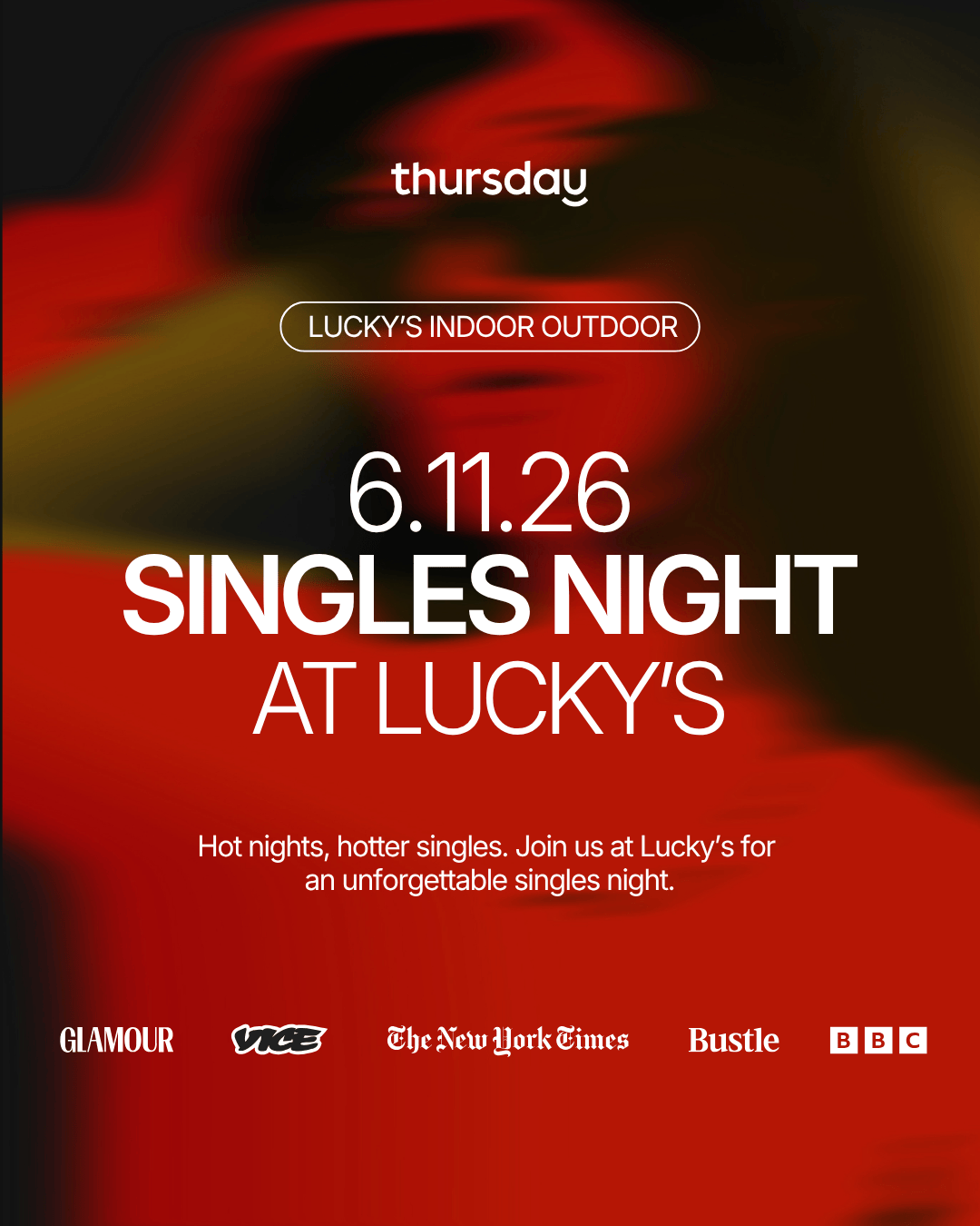 Thursday | Red Flags Singles Night at Lucky’s Indoor Outdoor | Phoenix