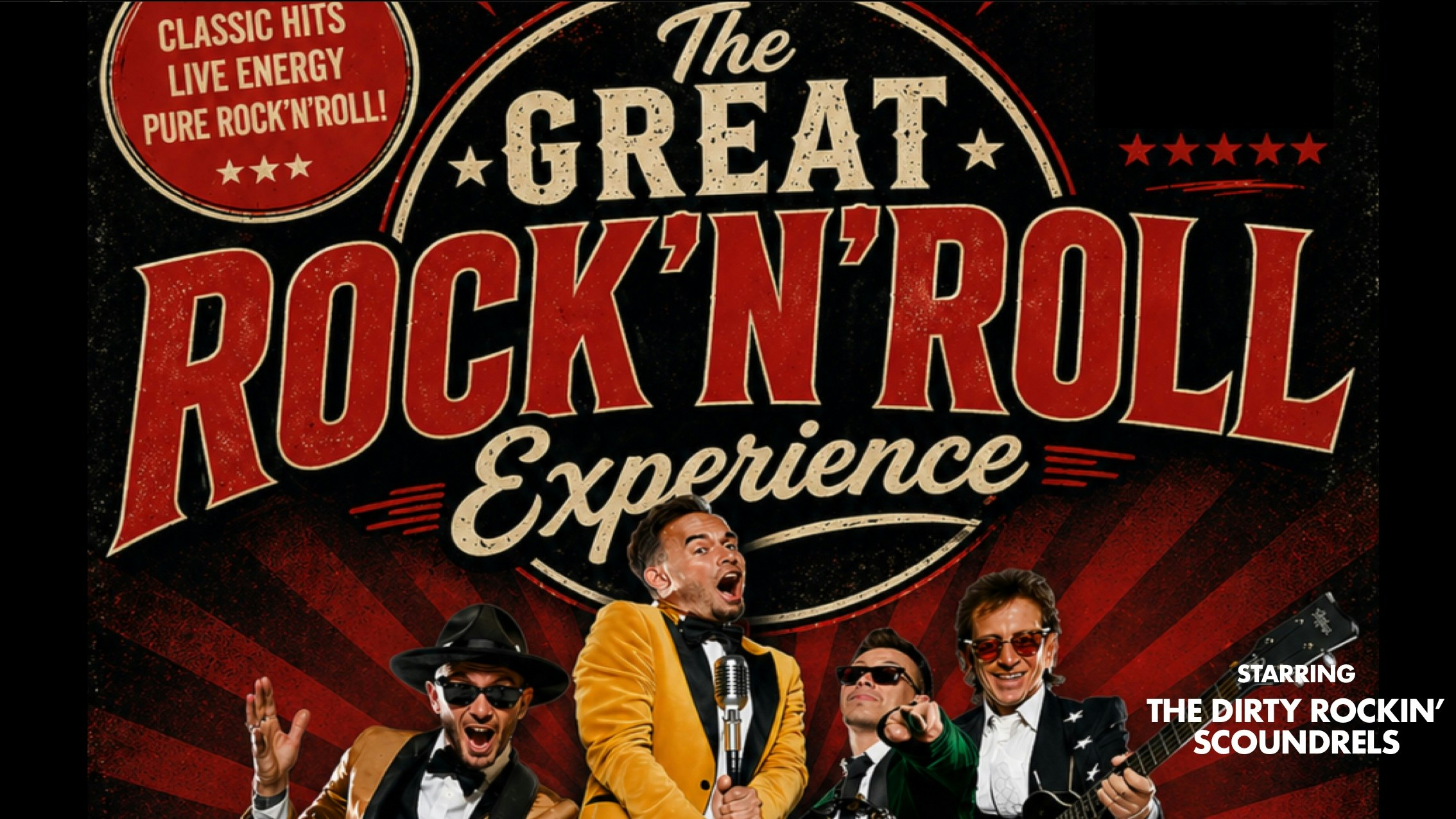 🚨 THIS SUNDAY! The Great Rock’n’Roll Experience Show! 🎟 LIMITED FREE TICKETS!
