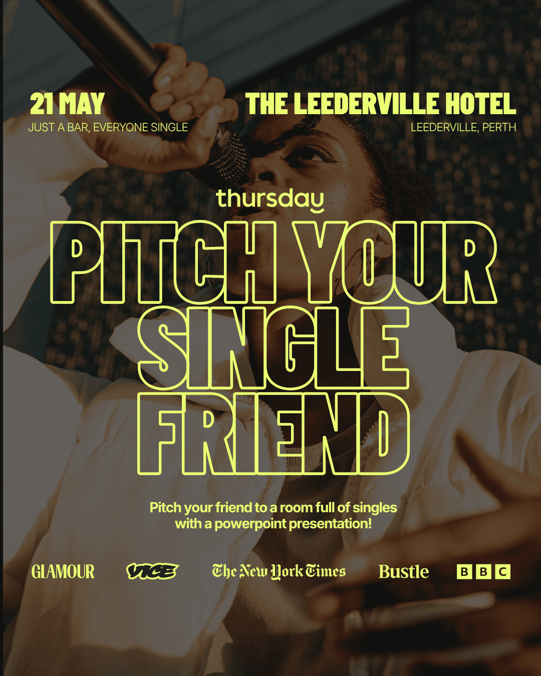 Thursday | Pitch Your Single Friend | @ The Leederville Hotel | Leederville (All Ages)