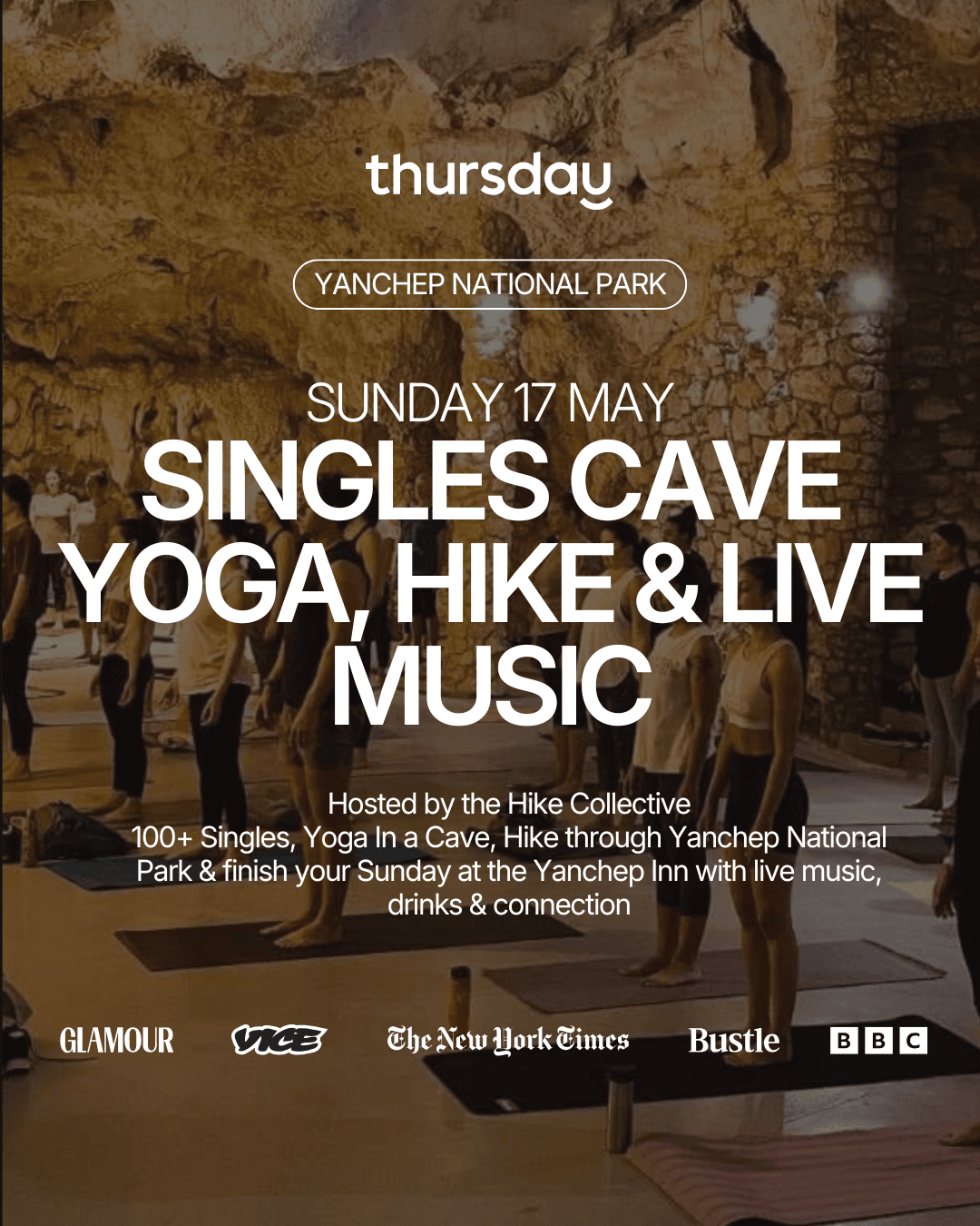 Sunday | Cave Yoga, Hike & Live Music | Yanchep National Park & Yanchep Inn (All Ages)