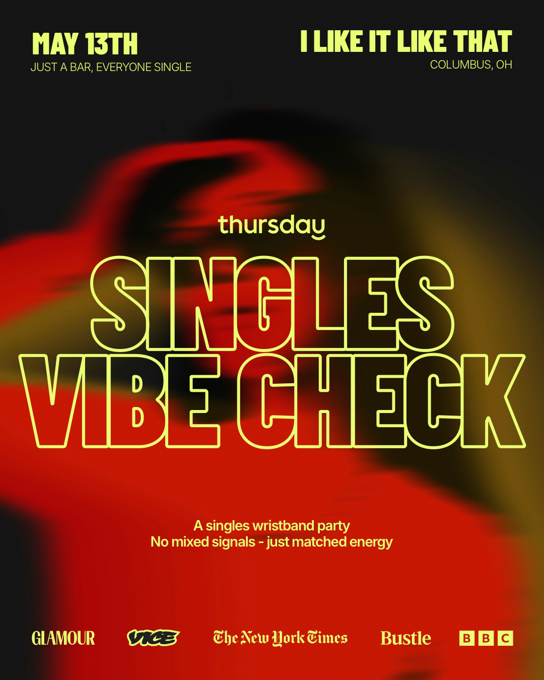 Wednesday | Singles Vibe Check at I Like It Like That | Columbus