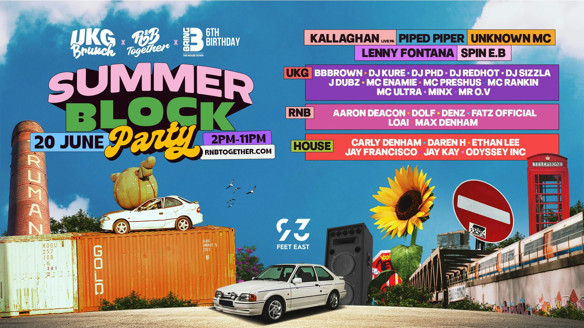 R&B Together x UKG Brunch x Bring the House Down – SUMMER BLOCK PARTY ☀️