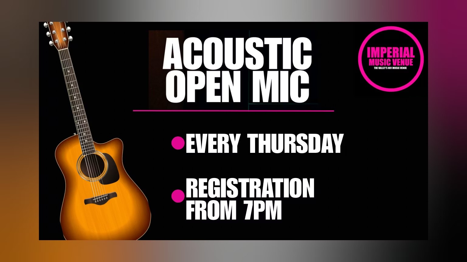[FREE ENTRY] ACOUSTIC OPEN MIC NIGHT