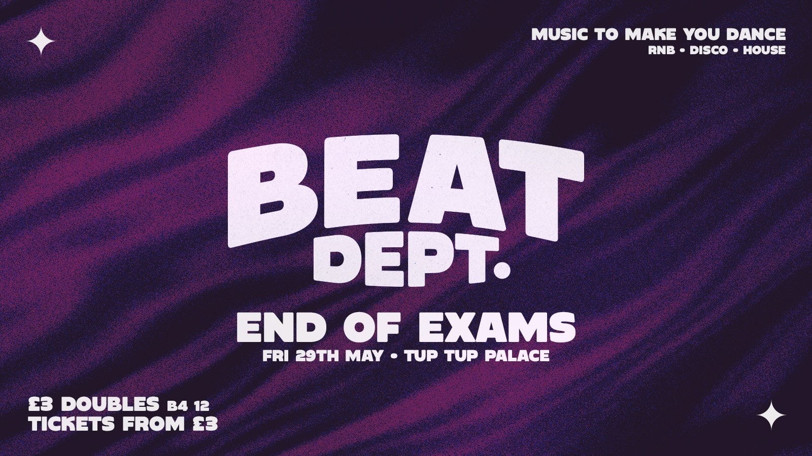 BEAT FRIDAYS | END OF EXAMS! | £3 TICKETS | £3 DOUBLES | 🥤🔉