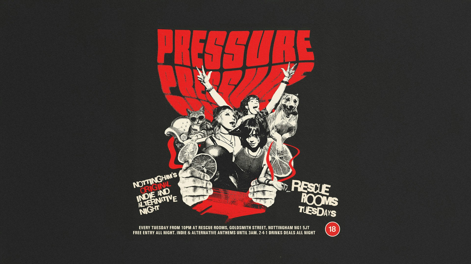 Pressure 🔴 Nottingham’s original indie & alternative night!
