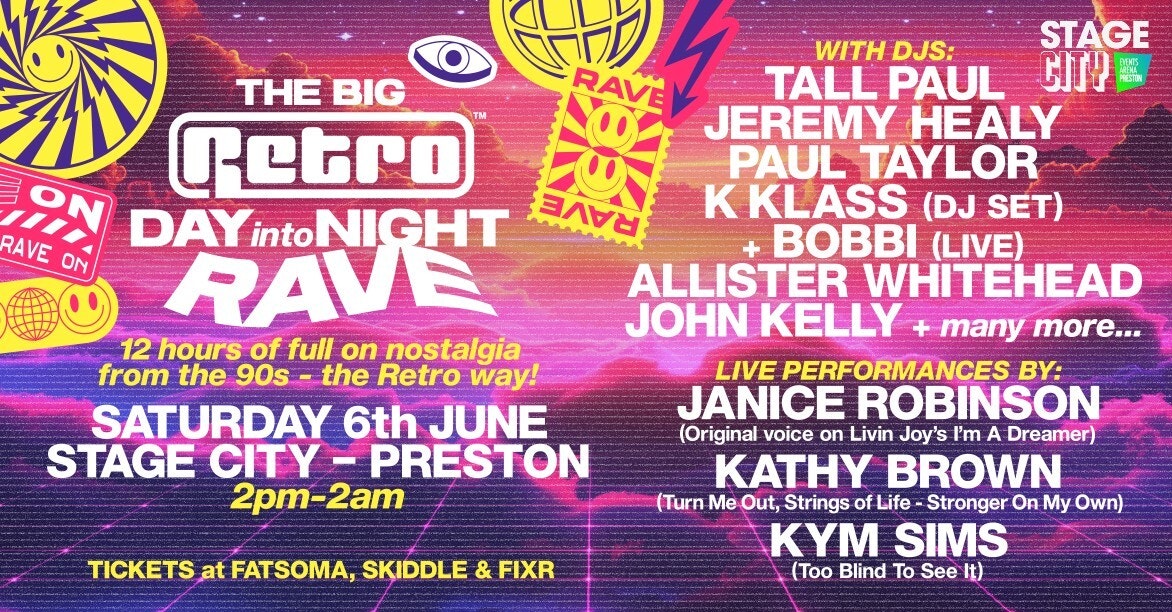 Retro Events present THE BIG RETRO DAY INTO NIGHT RAVE
