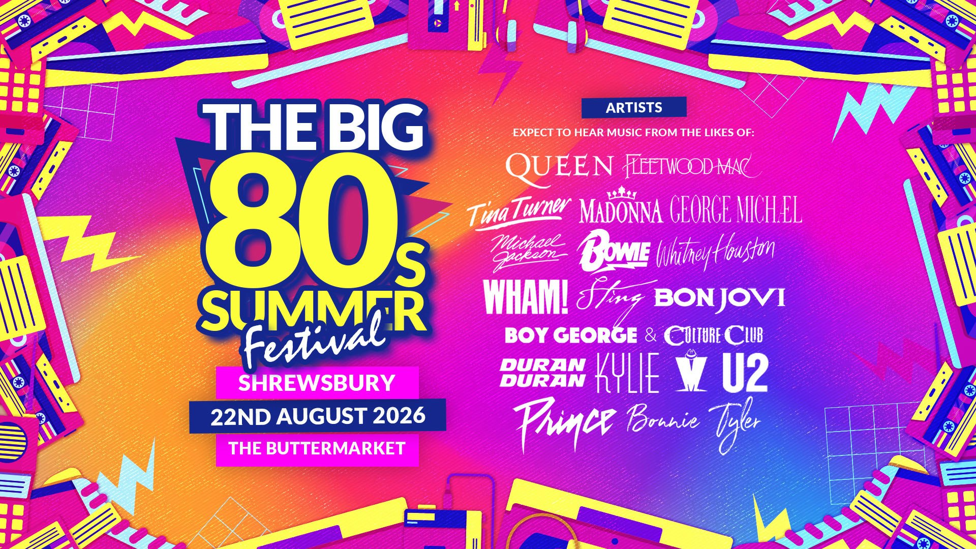 The Big 80s Summer Festival in Shrewsbury!