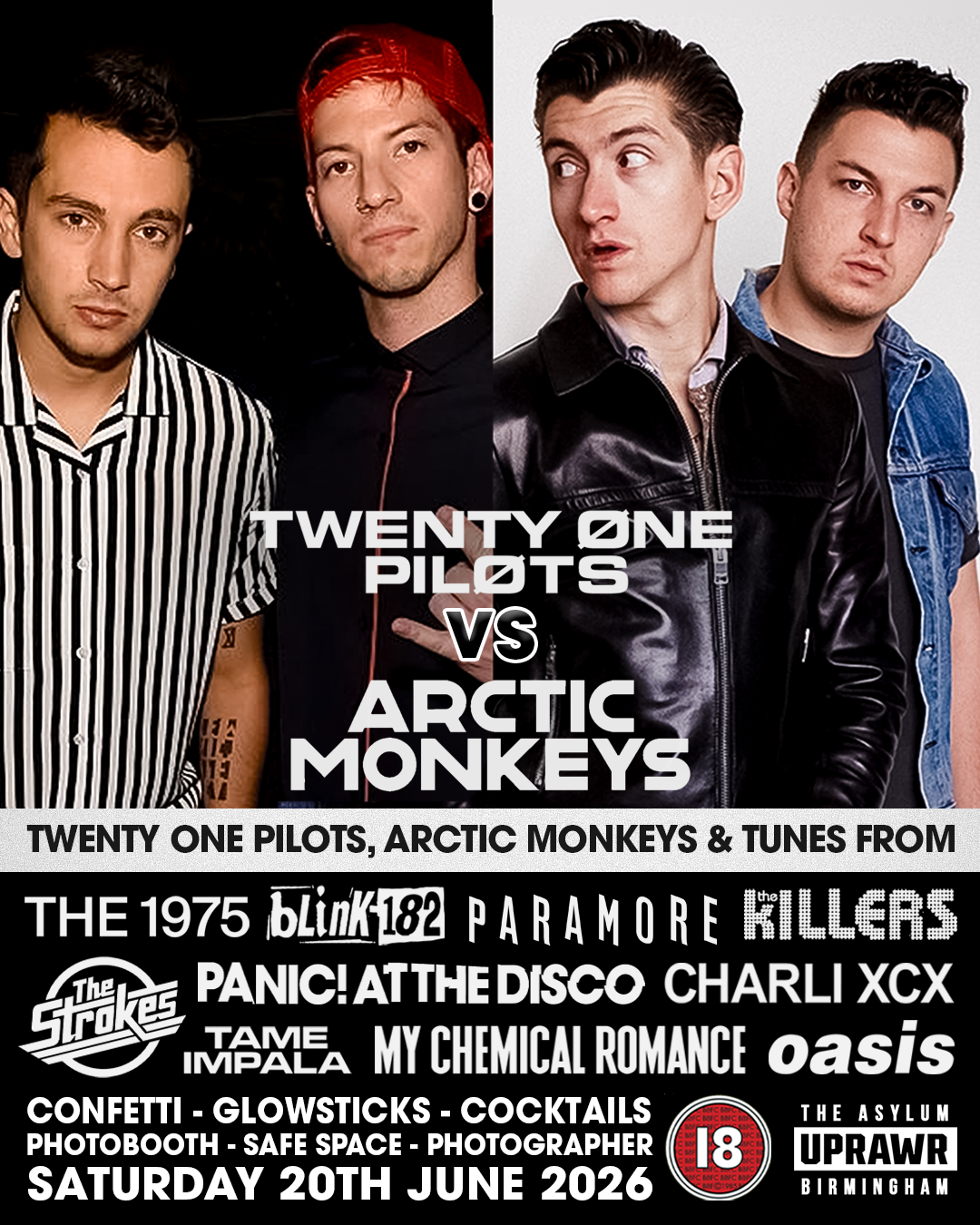 Twenty One Pilots vs Arctic Monkeys Clubnight!
