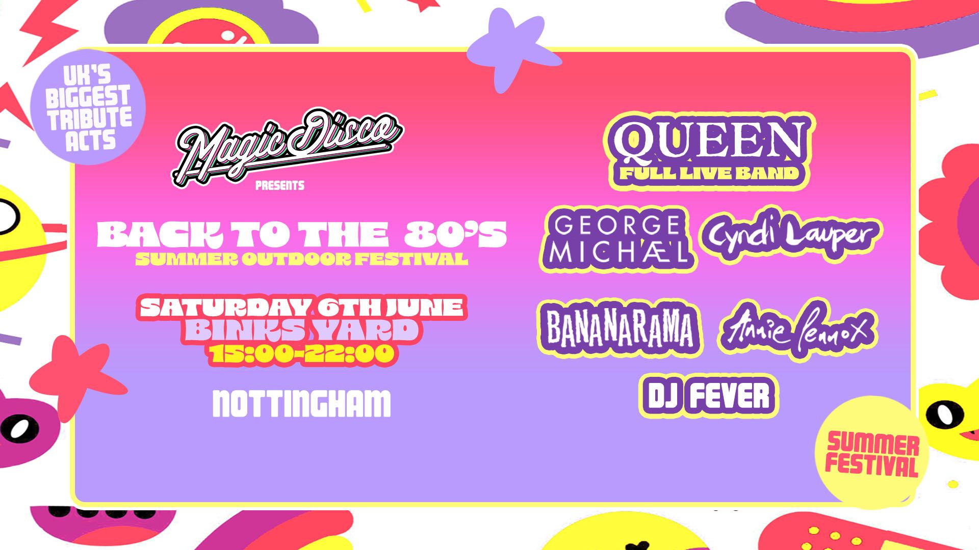 Back to the 80’s Outdoor Summer Tribute Festival  [FINAL TICKETS ON SALE NOW!]
