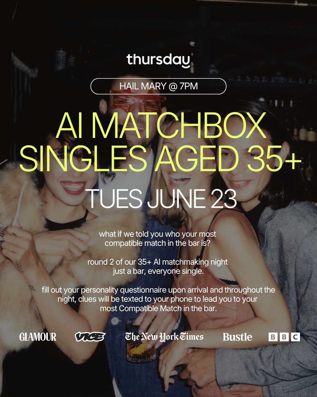 AI Matchbox Dating (35+) Round 2 | Hail Mary | Toronto