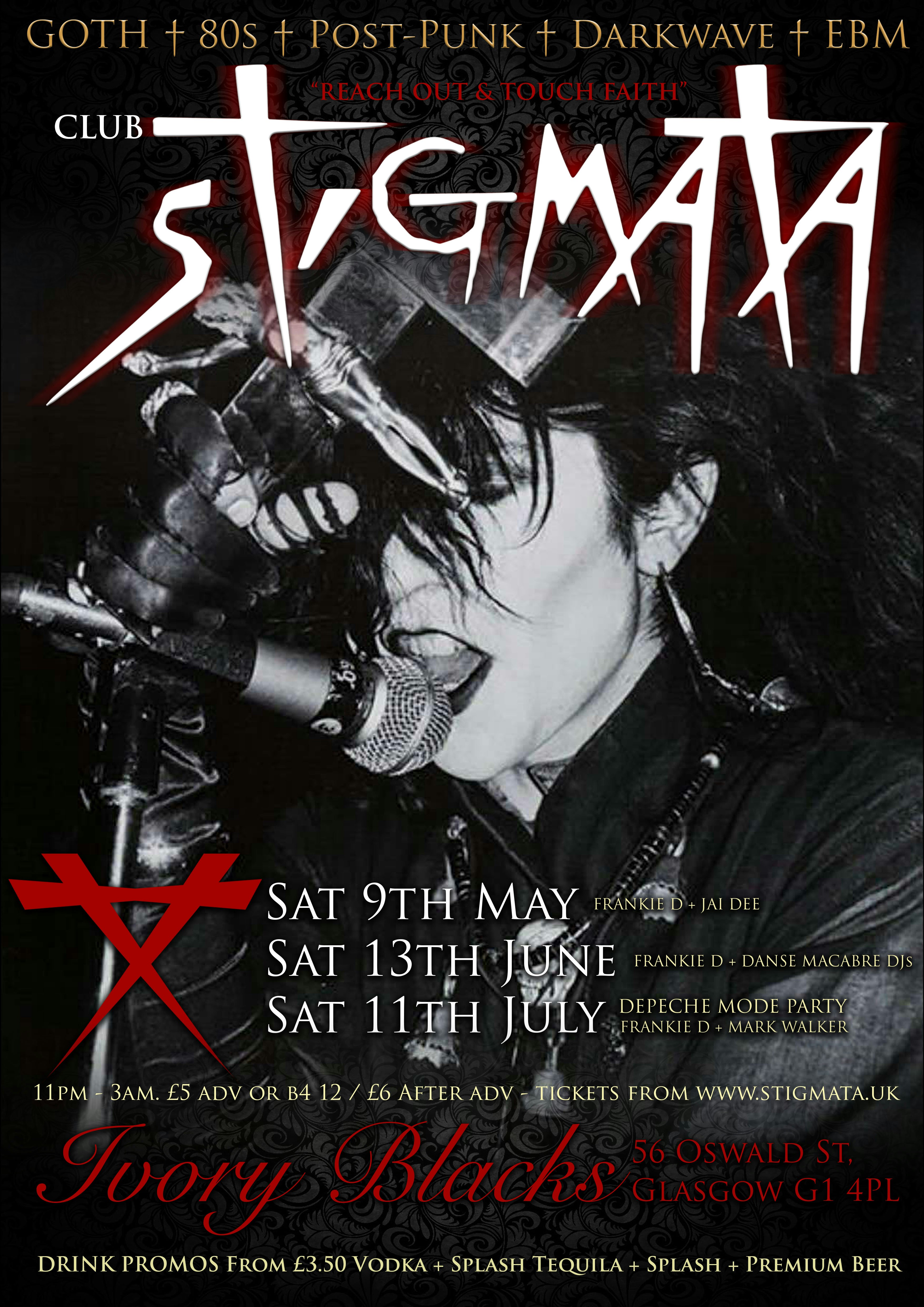 CLUB STIGMATA DEPECHE MODE PARTY!  With Dj’s FRANKIE D + MARK WALKER 