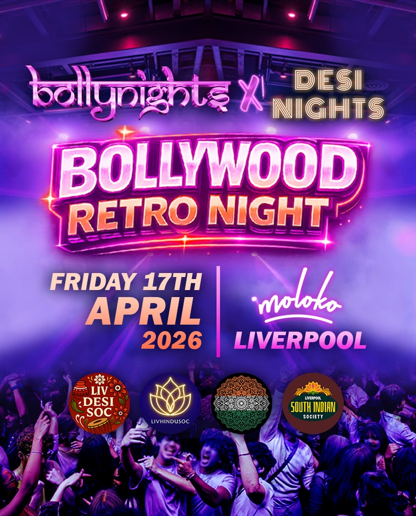 Liverpool Bollynights X Desi Nights – Bollywood Retro Night | Friday 17th April | Moloko
